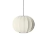 New Made by Hand - Pendellampe - Knit-Wit 45 Round Pendant - Pearl White