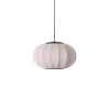 Hot Made by Hand - Pendellampe - Knit-Wit 45 Oval Pendant LED - Light Pink