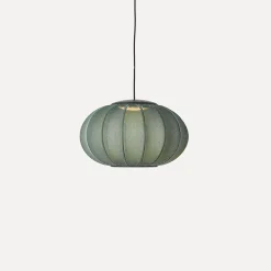 New Made by Hand - Pendellampe - Knit-Wit 45 Oval Pendant LED - Tweed Green
