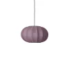 Clearance Made by Hand - Pendellampe - Knit-Wit 45 Oval Pendant - Burgundy