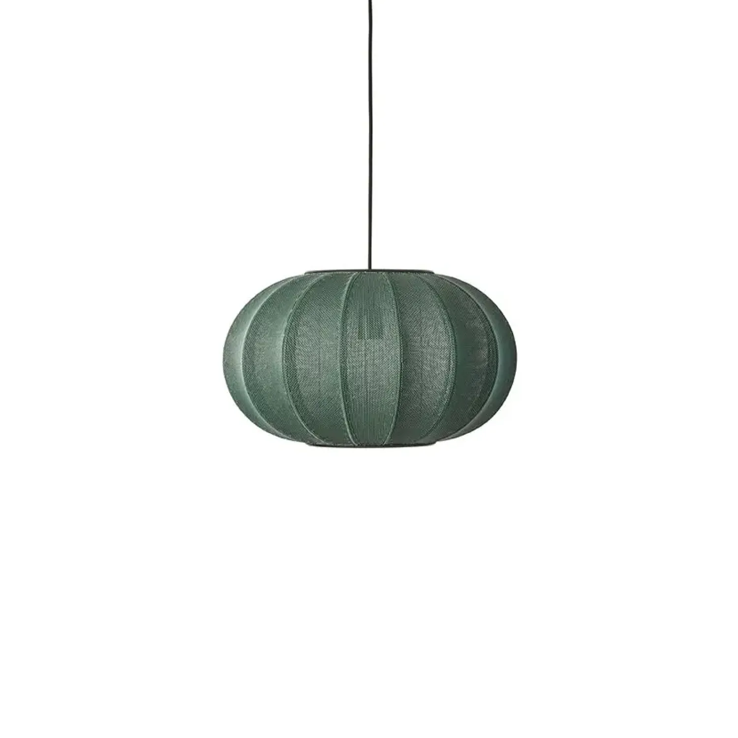 Sale Made by Hand - Pendellampe - Knit-Wit 45 Oval Pendant - Tweed Green