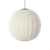 Sale Made by Hand - Pendellampe - Knit-Wit 75 Round Pendant LED - Pearl White