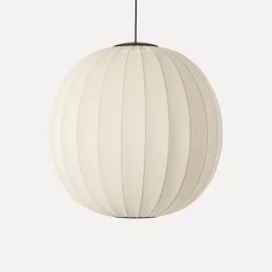 Sale Made by Hand - Pendellampe - Knit-Wit 75 Round Pendant LED - Pearl White