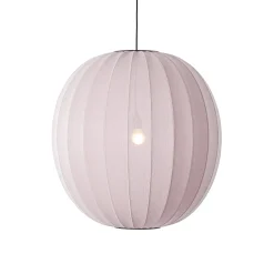 Sale Made by Hand - Pendellampe - Knit-Wit 75 Round Pendant - Light Pink