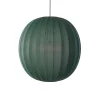 Online Made by Hand - Pendellampe - Knit-Wit 75 Round Pendant - Tweed Green
