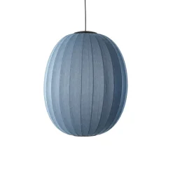 Best Made by Hand - Pendellampe - Knit-Wit 65 High Oval Pendant LED - Blue Stone