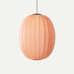 New Made by Hand - Pendellampe - Knit-Wit 65 High Oval Pendant LED - Coral