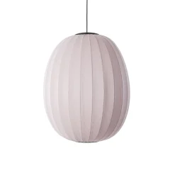 Hot Made by Hand - Pendellampe - Knit-Wit 65 High Oval Pendant LED - Light Pink