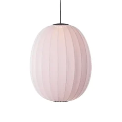 Hot Made by Hand - Pendellampe - Knit-Wit 65 High Oval Pendant LED - Light Pink