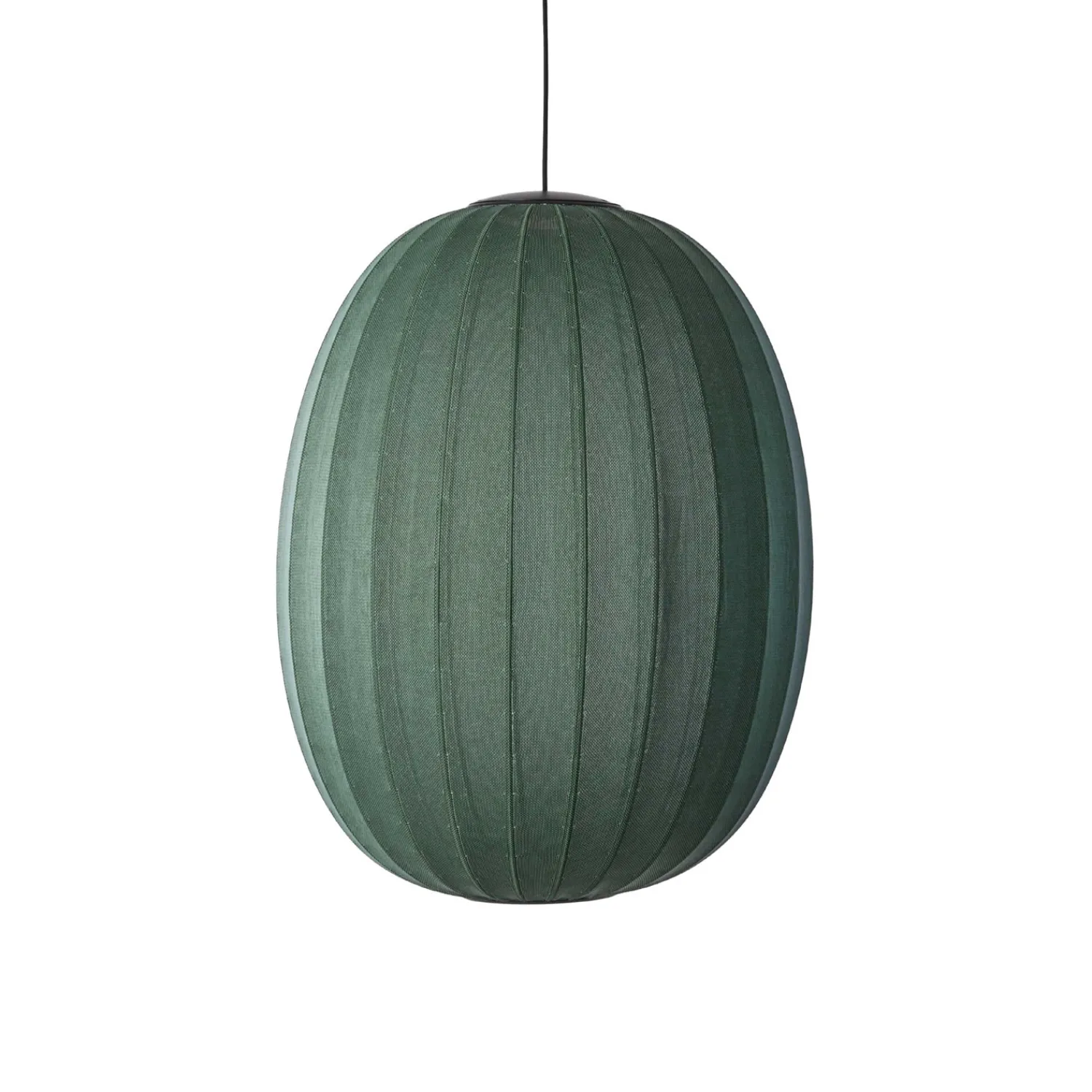 Online Made by Hand - Pendellampe - Knit-Wit 65 High Oval Pendant LED - Tweed Green