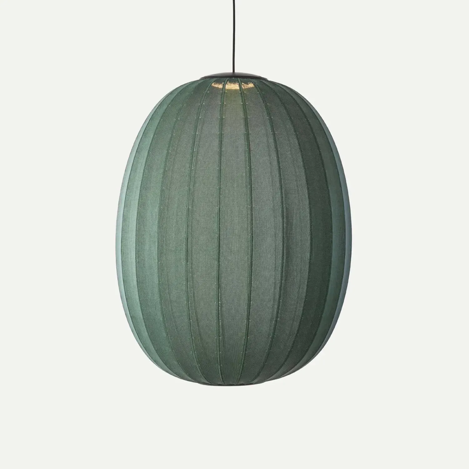 Online Made by Hand - Pendellampe - Knit-Wit 65 High Oval Pendant LED - Tweed Green