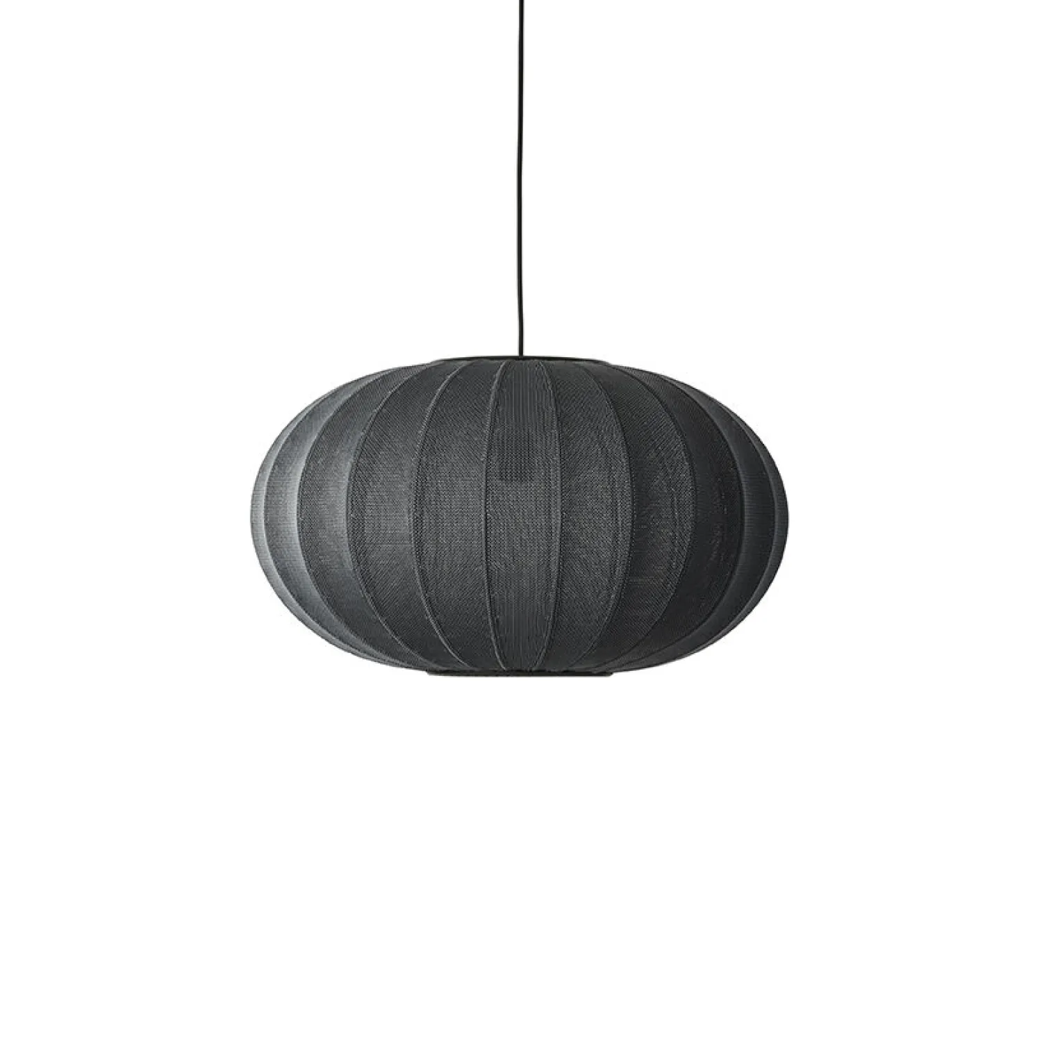 New Made by Hand - Pendellampe - Knit-Wit 57 Oval Pendant - Black