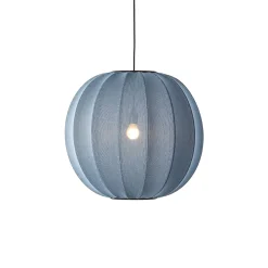 Sale Made by Hand - Pendellampe - Knit-Wit 60 Round Pendant LED - Blue Stone
