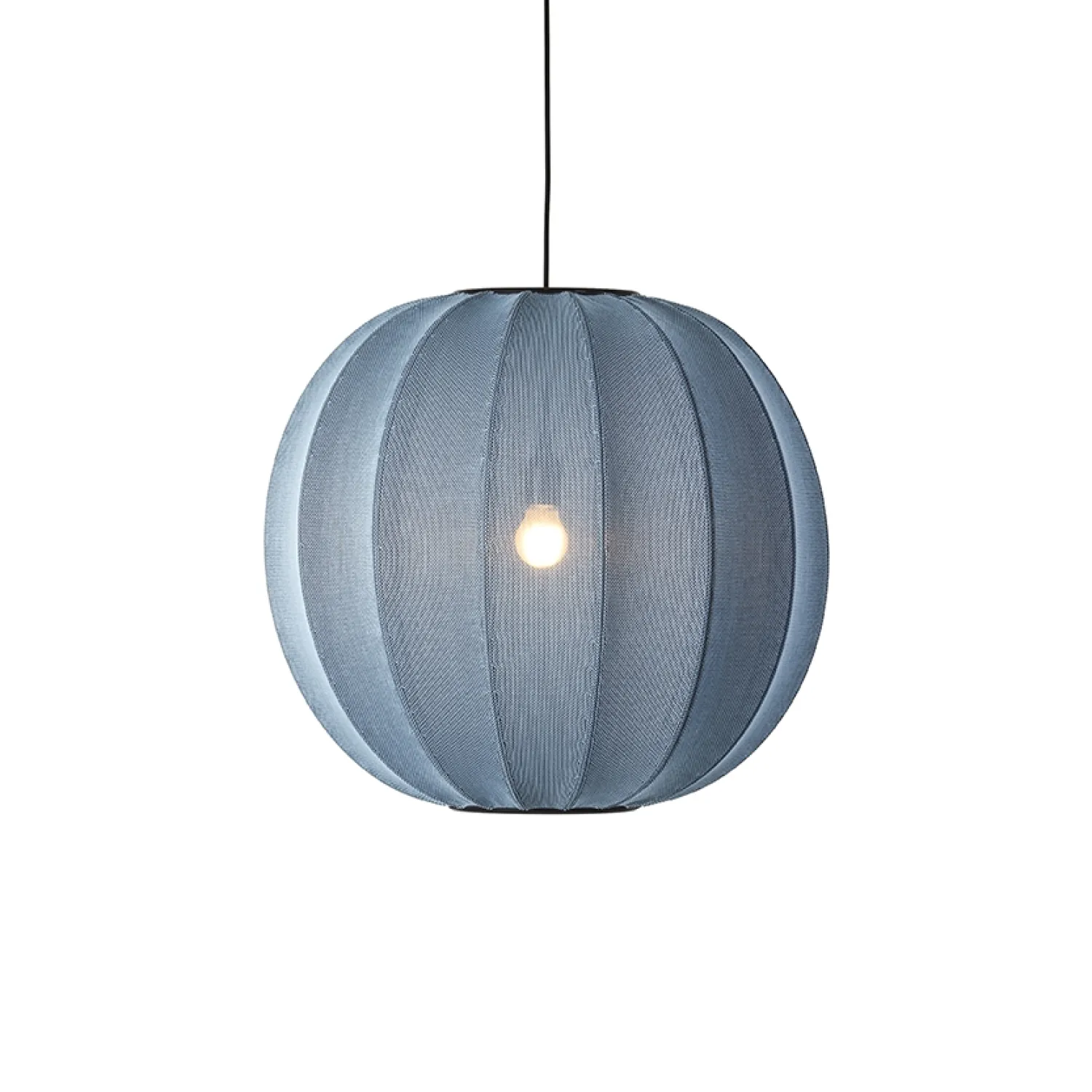 Sale Made by Hand - Pendellampe - Knit-Wit 60 Round Pendant LED - Blue Stone