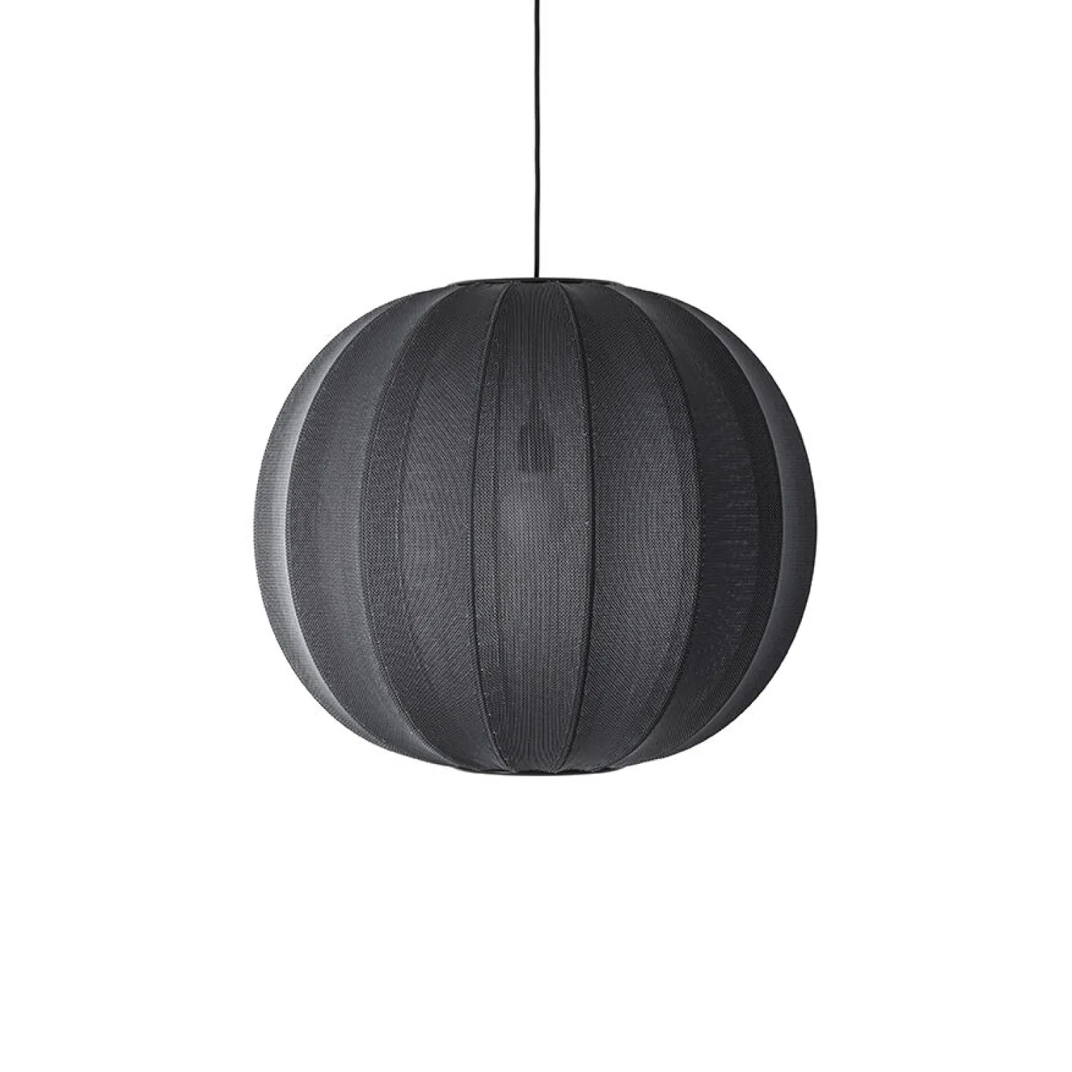 New Made by Hand - Pendellampe - Knit-Wit 60 Round Pendant - Black