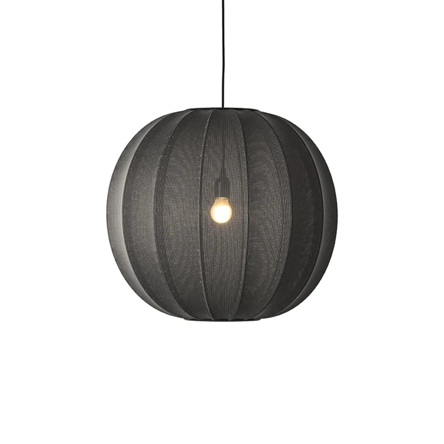 New Made by Hand - Pendellampe - Knit-Wit 60 Round Pendant - Black