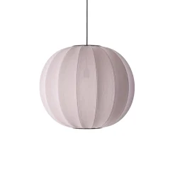 Clearance Made by Hand - Pendellampe - Knit-Wit 60 Round Pendant - Light Pink