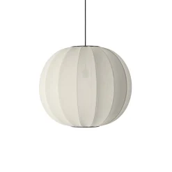 Best Made by Hand - Pendellampe - Knit-Wit 60 Round Pendant - Pearl White