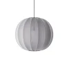 Outlet Made by Hand - Pendellampe - Knit-Wit 60 Round Pendant - Silver