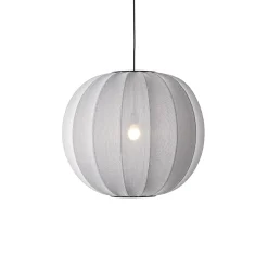 Outlet Made by Hand - Pendellampe - Knit-Wit 60 Round Pendant - Silver