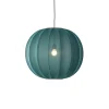 Clearance Made by Hand - Pendellampe - Knit-Wit 60 Round Pendant - Tweed Green