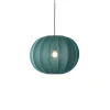 Clearance Made by Hand - Pendellampe - Knit-Wit 45 Round Pendant - Seagrass