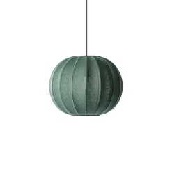 Online Made by Hand - Pendellampe - Knit-Wit 45 Round Pendant - Tweed Green