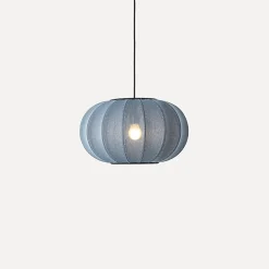 Discount Made by Hand - Pendellampe - Knit-Wit 45 Oval Pendant LED - Blue Stone