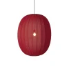 Outlet Made by Hand - Pendellamper - Knit-Wit 65 High Oval Pendant - Maple Red