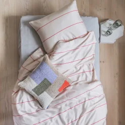 Discount Mette Ditmer - ALIGN-sengesæt - Bright red/Sand - W140 x L200 cm