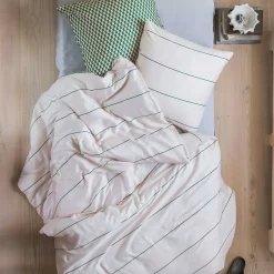 New Mette Ditmer - ALIGN-sengesæt - Pine green/Sand - W140 x L200 cm