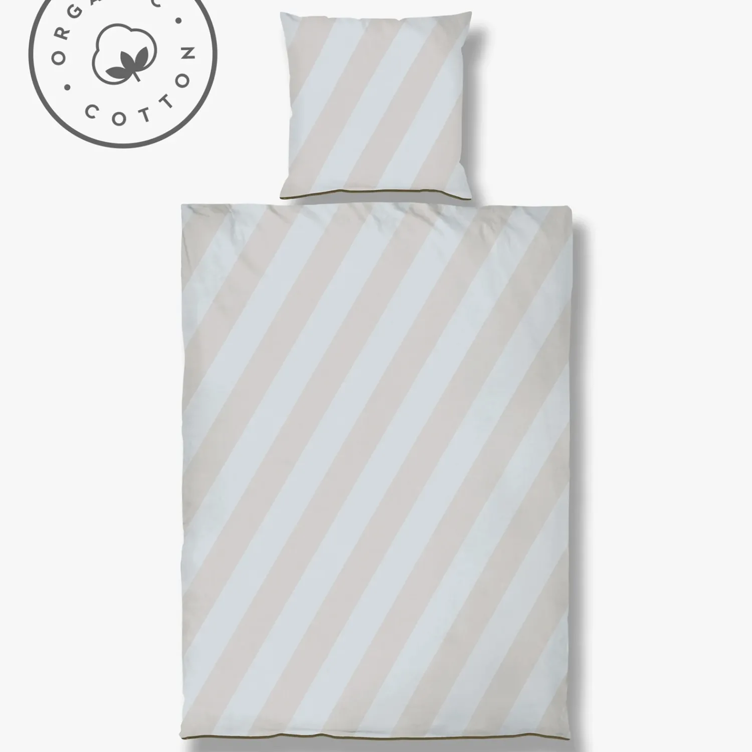 New Mette Ditmer - DIAGONAL-sengesæt - Light grey/Sand - W140 x L200 cm