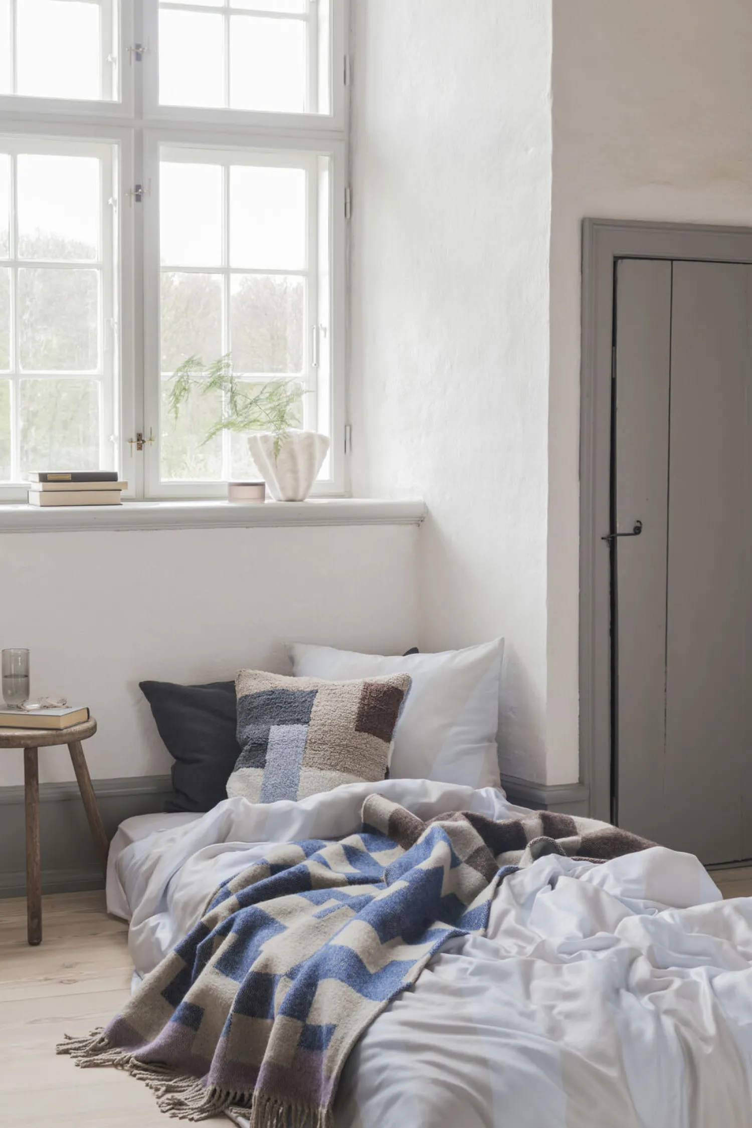 New Mette Ditmer - DIAGONAL-sengesæt - Light grey/Sand - W140 x L200 cm