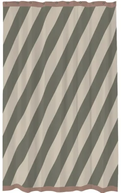 Discount Mette Ditmer - DIAGONAL shower curtain - Dark olive