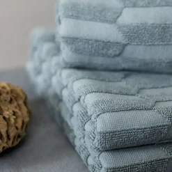Online Mette Ditmer - GEO gæstehåndklæde (2-pack) - Stone Blue