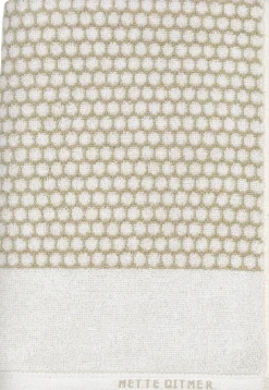 Mette Ditmer - GRID gæstehåndklæde, 2-pak, Sand / Off-white