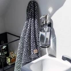 Outlet Mette Ditmer - MAROKKO håndklæde, sort/hvid