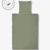 Hot Mette Ditmer - MINI-sengesæt - Pine green/Tan - W140 x L200 cm
