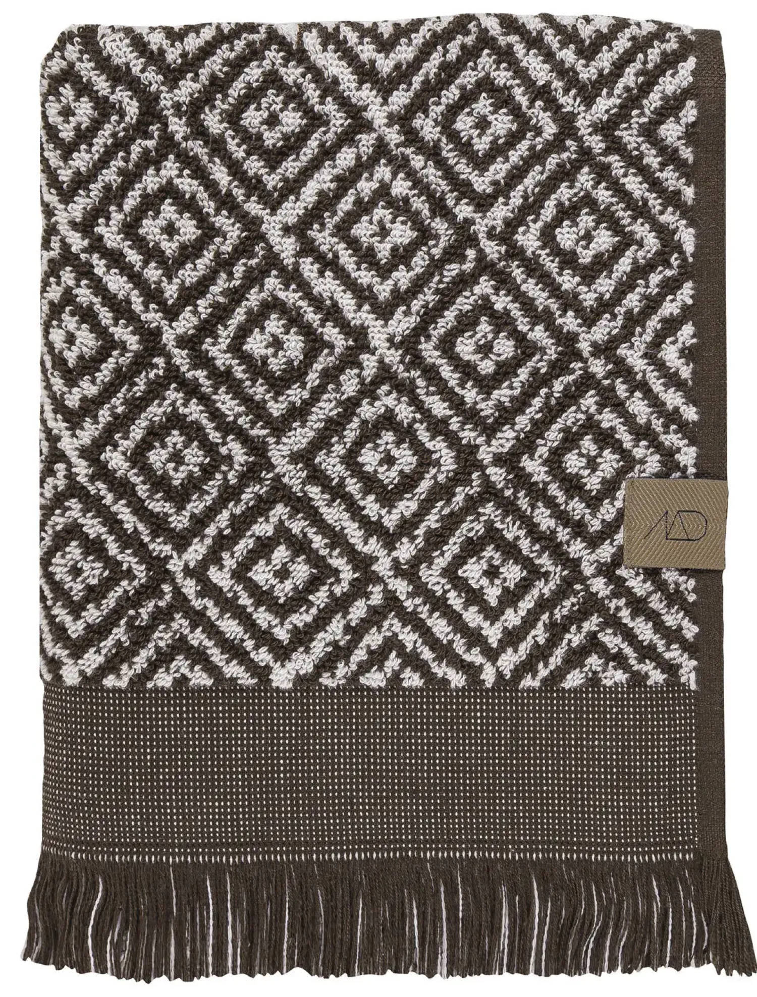 Sale Mette Ditmer - MOROCCO-håndklæde - Chocolate / Off-white - W50 x L90 cm