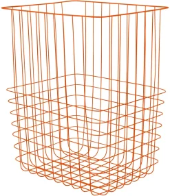 Clearance Mette Ditmer - STORE-IT trådkurv med bomuldspose - Large - Orange