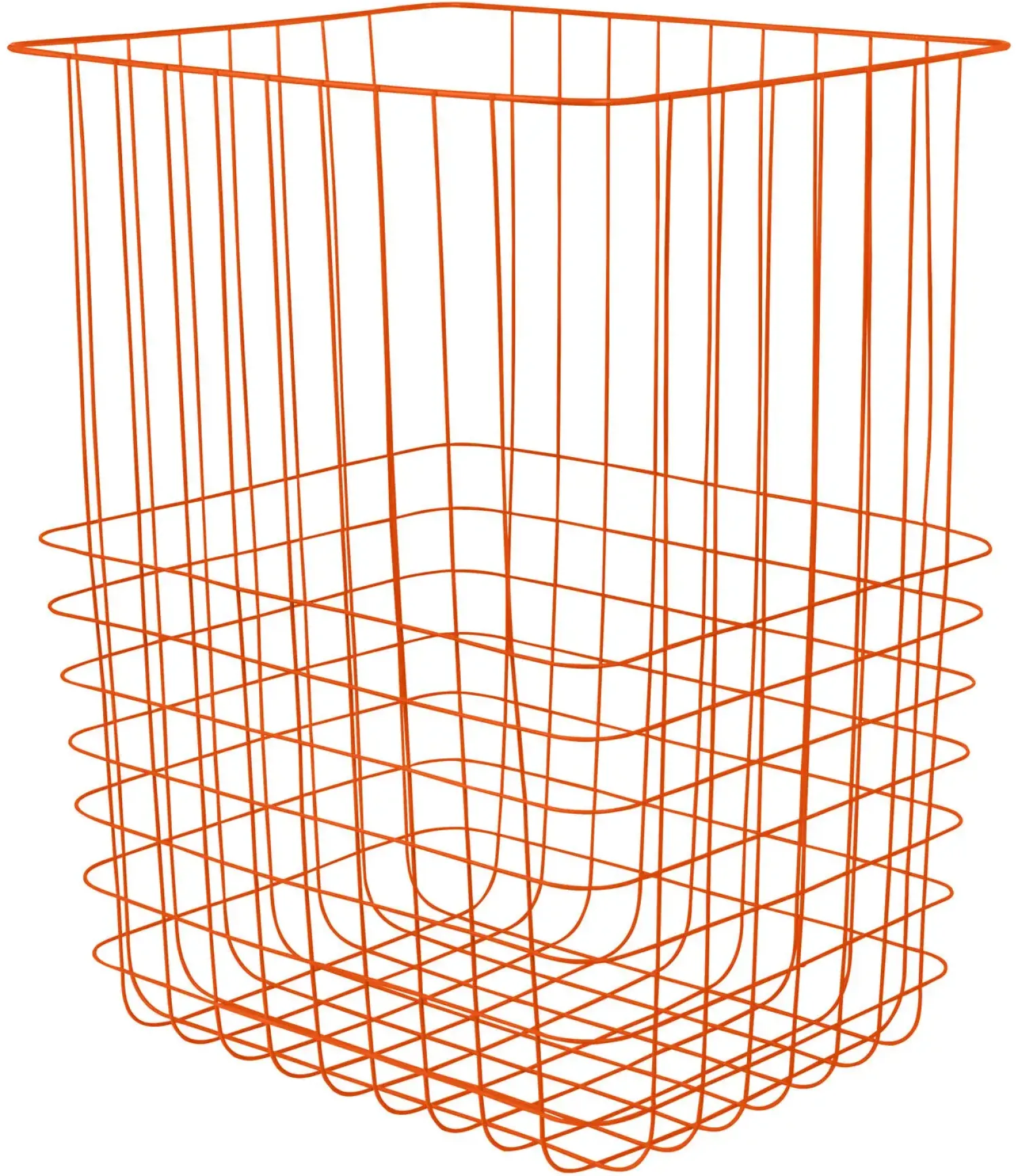 Clearance Mette Ditmer - STORE-IT trådkurv med bomuldspose - Large - Orange