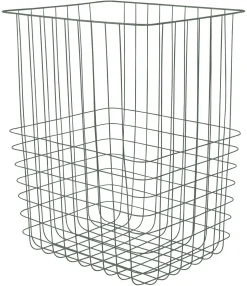 Mette Ditmer - STORE-IT trådkurv med bomuldspose - Large - Thyme green