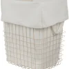 Clearance Mette Ditmer - STORE-IT trådkurv med bomuldspose - Large - Sand