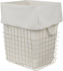 Clearance Mette Ditmer - STORE-IT trådkurv med bomuldspose - Large - Sand