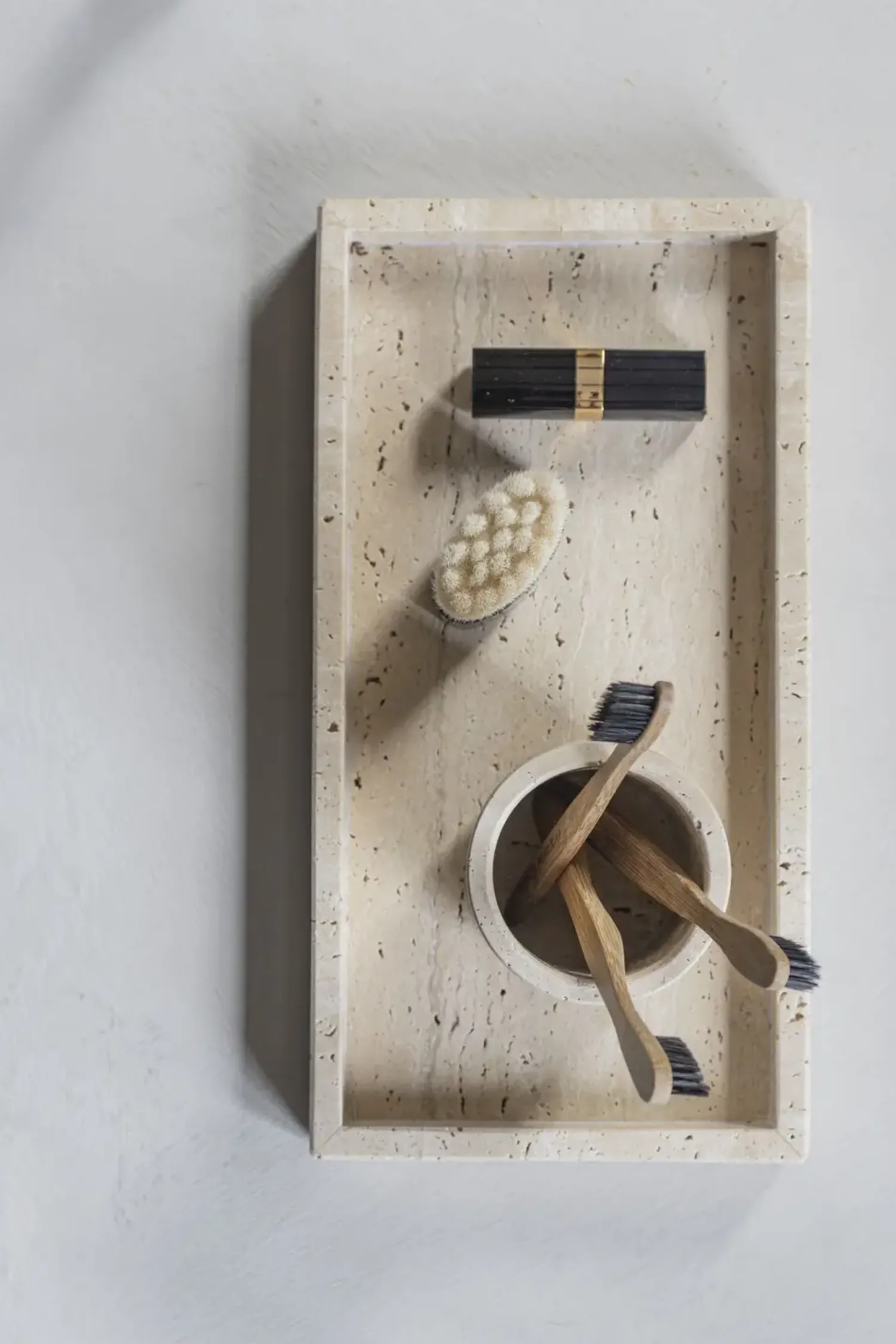 Sale Mette Ditmer - TRAVERTINE deco tray - Linen