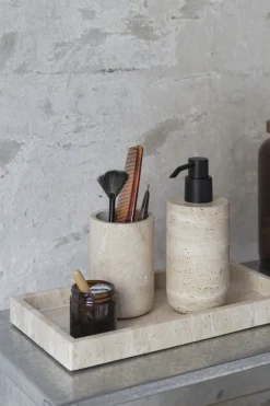 Best Mette Ditmer - TRAVERTINE dispenser, tall - Linen