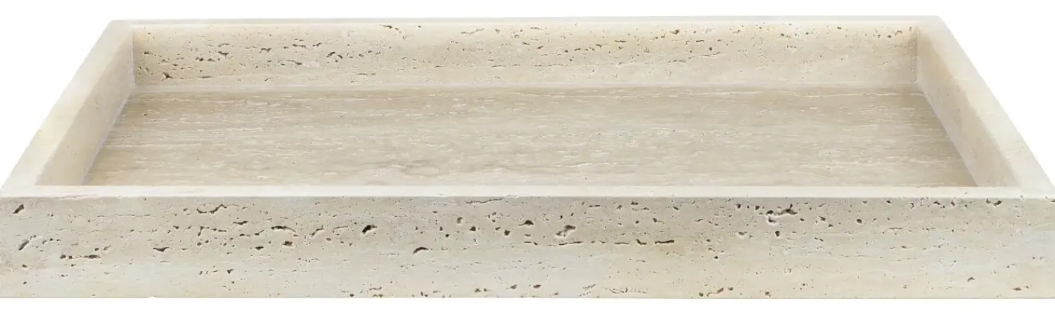 Online Mette Ditmer - TRAVERTINE tray, large - Linen