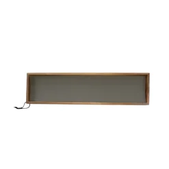 Clearance MILLE W NORDISK DESIGN - Bakke i træ - Grå læder - 15 x 60 cm.