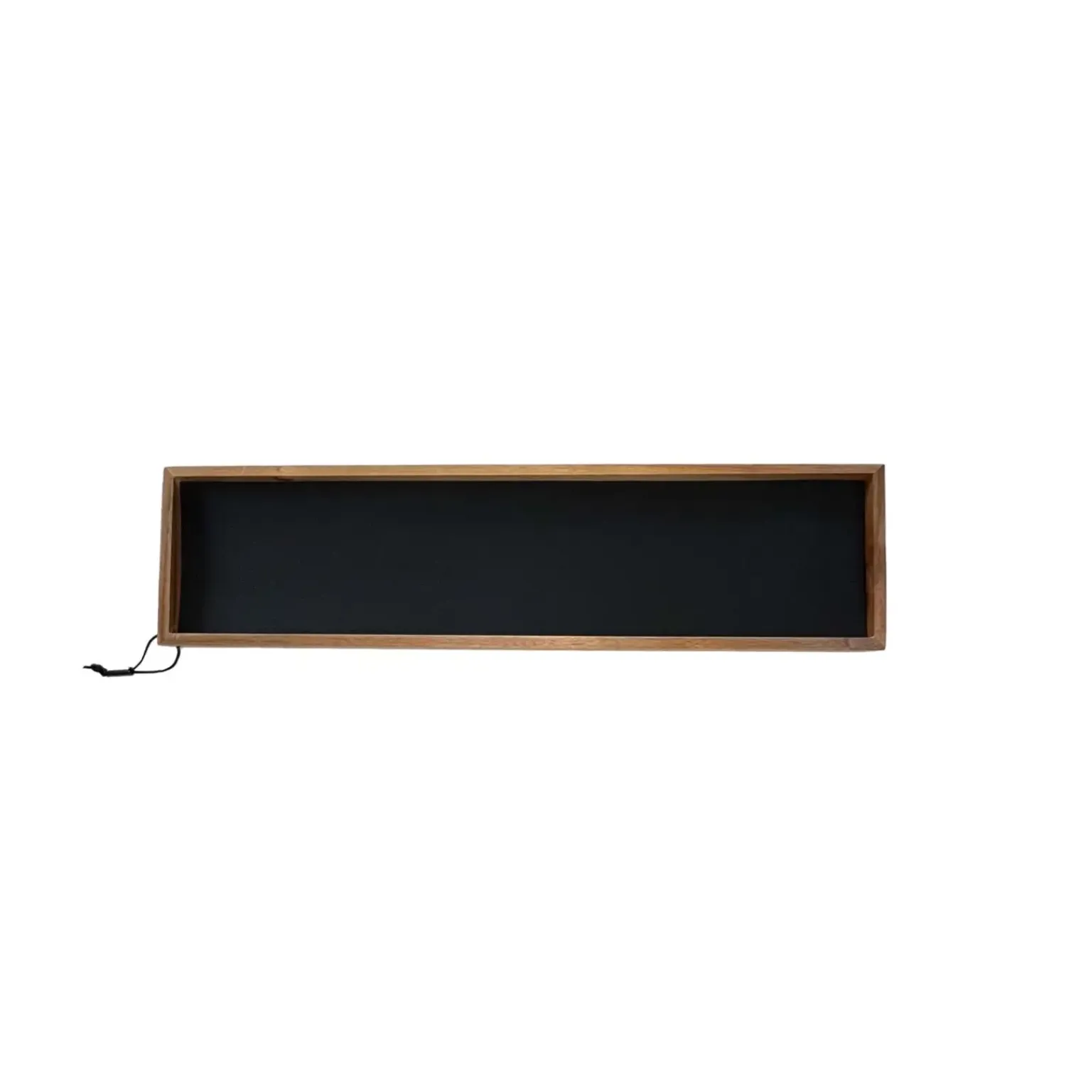 Best MILLE W NORDISK DESIGN - Bakke i træ - Sort læder - 15 x 60 cm.