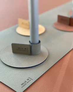 New MILLE W NORDISK DESIGN - Bordløber - Beige læder